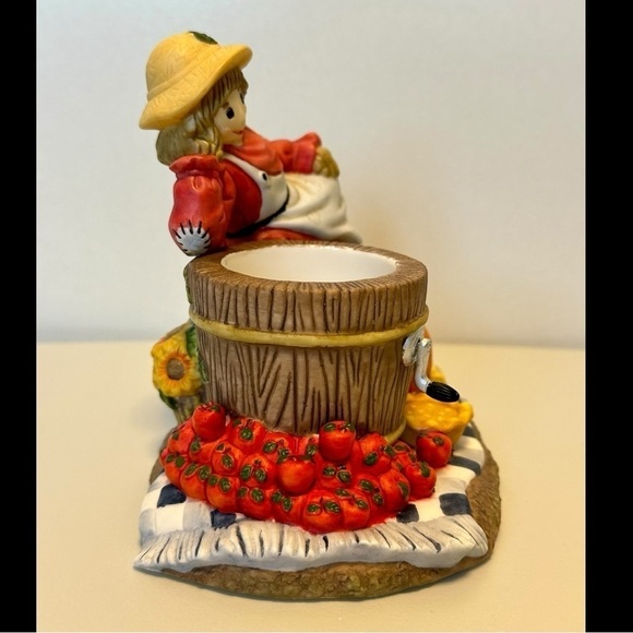 PartyLite Vintage Girl Scarecrow Tea Light / Votive Holder - Picture 2 of 8